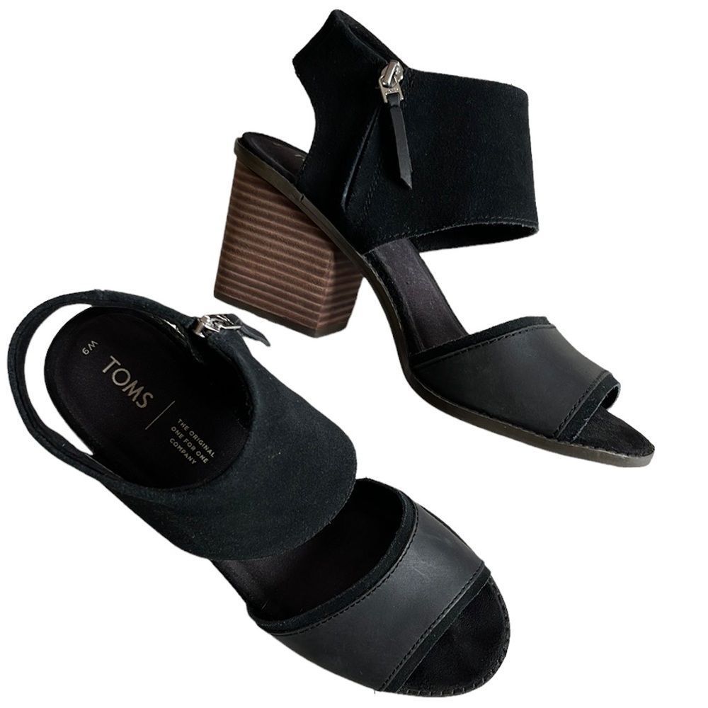 EUC Toms Heeled Sandals